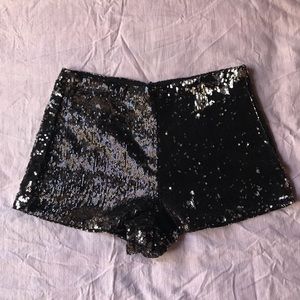 Sequin High Waisted Shorts